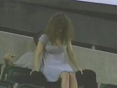 Spy cam catches some hot busty women. Retro compilation