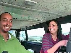 Brunette amateur gets talked into taking a sex ride