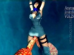 Sexy 3D hentai slave gets punished