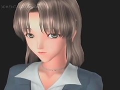 Anime hot babe teased in her sexual fantasy