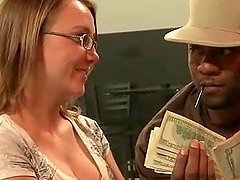 Blonde cutie picked up to have sex for cash in a bar