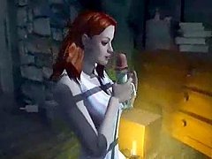 3D cutie gets satisfied by a few alive dildos indoors