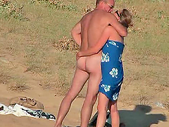 Naughty couple from France is acting wild on the beach