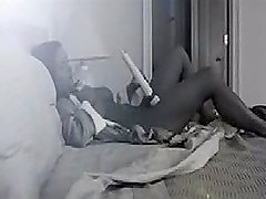 Spy cam caught a nice milf masturbating her cave