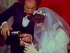 Vintage bride gets her asshole pounded doggy style
