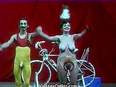 Beautiful Girl is Riding a Sex-bike