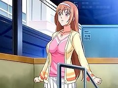 Redhead anime doll seduces her cute man