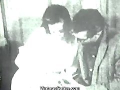 Mustached Man Fucks Cunt of Young Babe