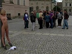 Blindfolded Paris Pink gets fucked hard and deep by two guys