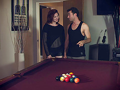 Beautiful redhead with an awesome body enjoying a hardcore doggy style fuck