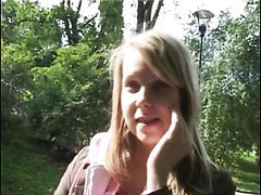 Cum on This Euro Amateur's Big Natural Tits After Public POV Blowjob
