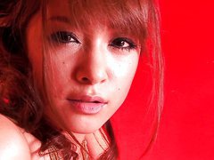 Really Sexy Japanese Takes Off Her Leopard Panties To Masturbate