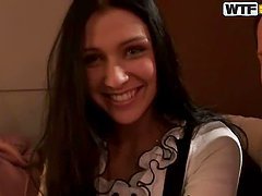 Wild nude fucking in public restroom