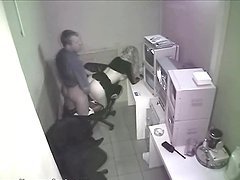 Security Guard gets a Break and Bangs Away