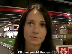 Sexy Brunette Sucking And Fucking In Public